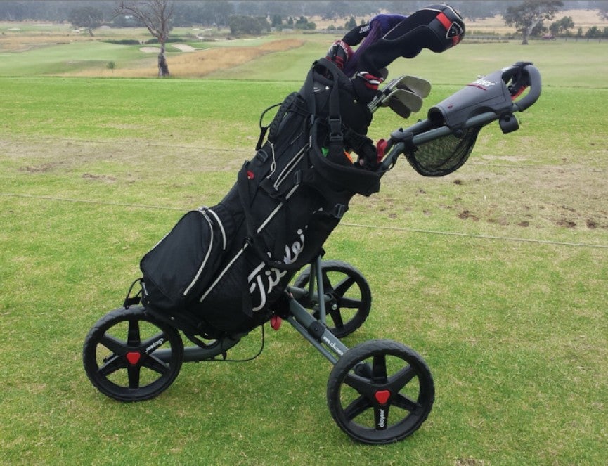 will a golf tour bag fit on a trolley